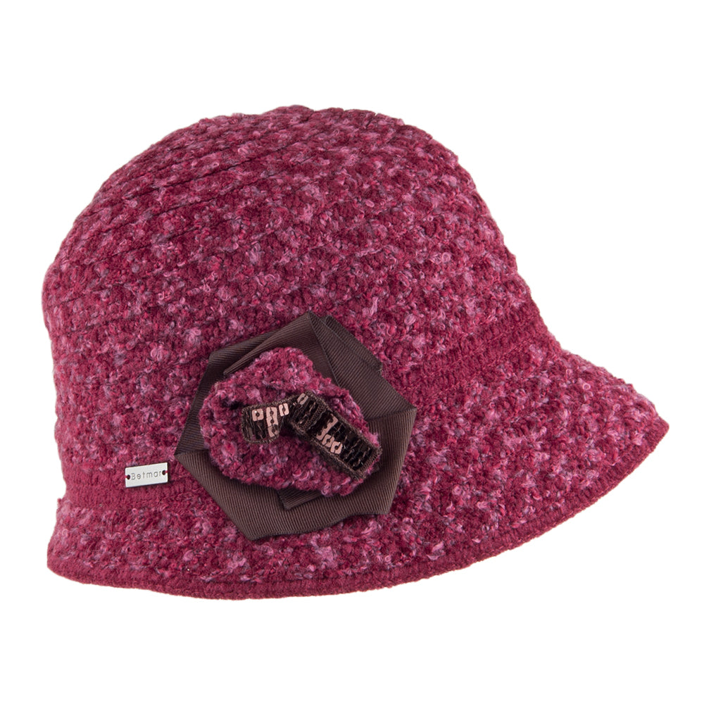 Chapeau Cloche Willow bordeaux multi BETMAR