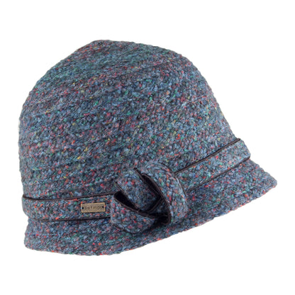 Chapeau Cloche Ella bleu mélangé BETMAR