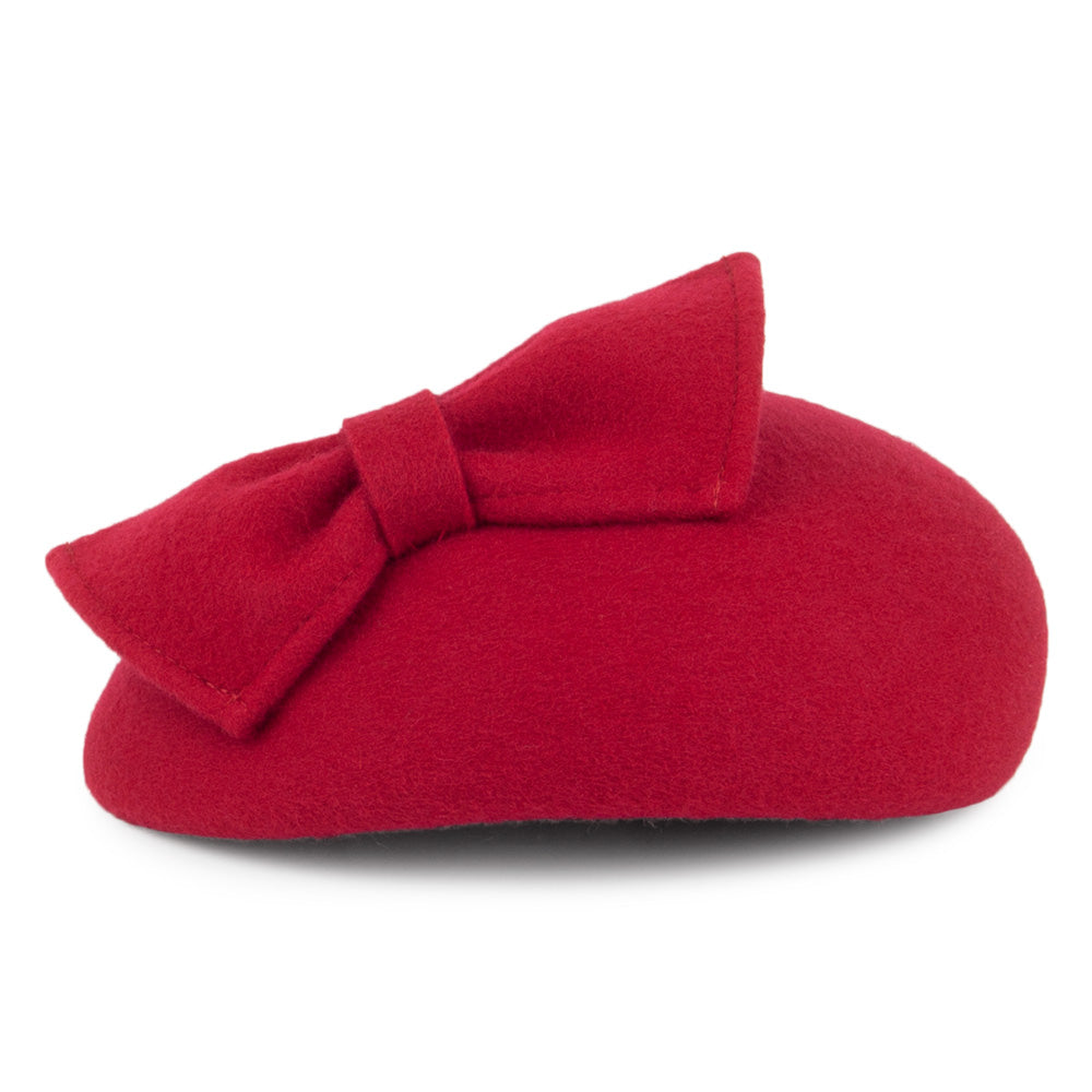 Chapeau Calot avec Nœud Kate rouge WHITELEY