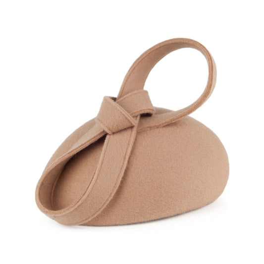 Chapeau Calot avec Boucles Carlita en Laine camel WHITELEY