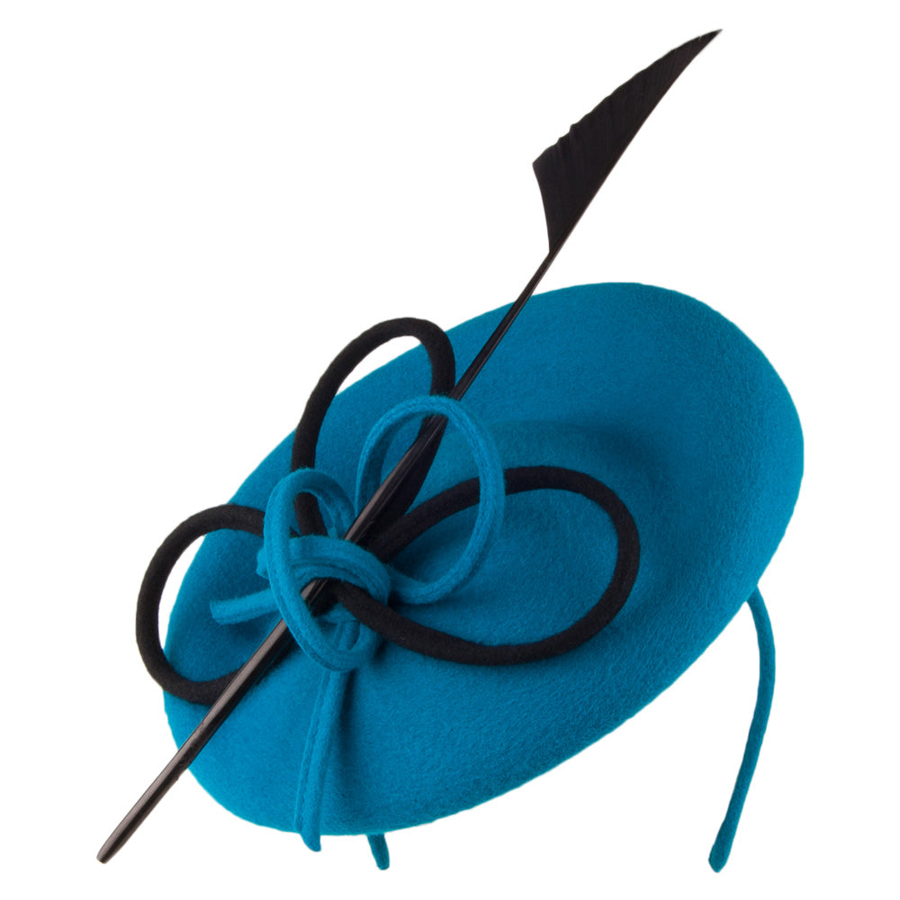 Chapeau Bibi Disque Arwyn bleu sarcelle WHITELEY