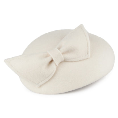 Chapeau Calot avec Nœud Kate blanc hiver WHITELEY