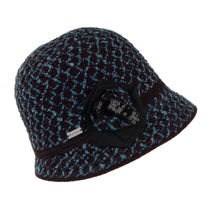 Chapeau Cloche Willow bleu sarcelle BETMAR