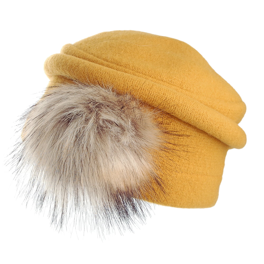Chapeau Cloche Hiver Doux moutarde SEEBERGER