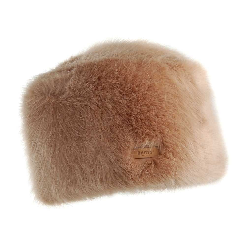 Chapeau Calot Hiver en Fausse Fourrure Josh marron clair BARTS