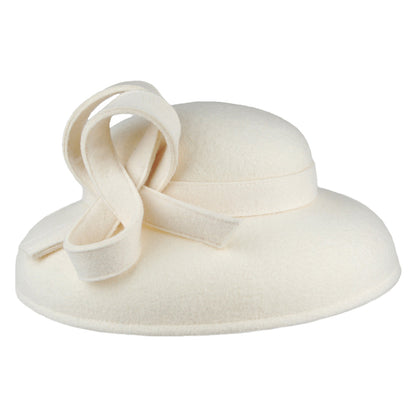 Chapeau de Mariage avec Boucles Molly blanc hiver WHITELEY