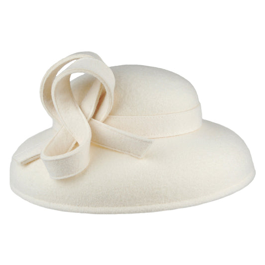 Chapeau de Mariage avec Boucles Molly blanc hiver WHITELEY