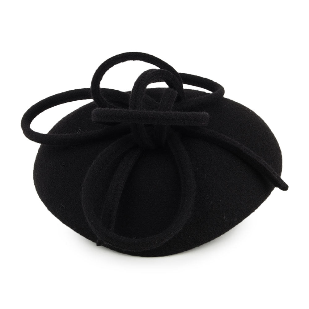 Chapeau Calot en Laine avec Boucles Rosey noir WHITELEY