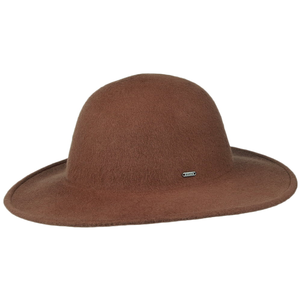 Chapeau à Bord Large en Laine Feutrée Souple Noleta marron BARTS