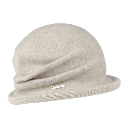 Chapeau Cloche en Laine sable SEEBERGER
