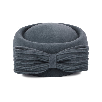 Chapeau Calot en Laine Jackie O Loop Bow anthracite WHITELEY