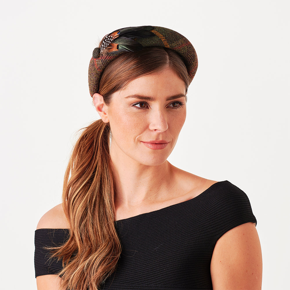 Bandeau en Laine Tartan vert-multi FAILSWORTH