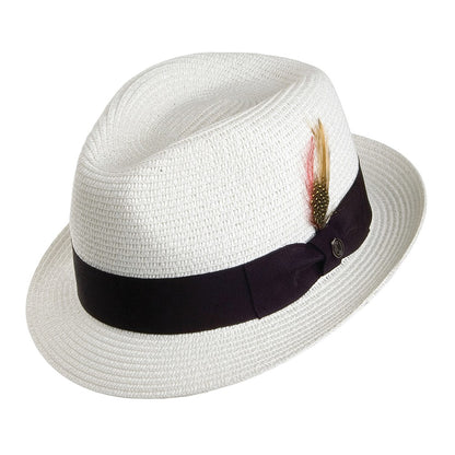 Chapeau Trilby en Paille Toyo blanc JAXON & JAMES
