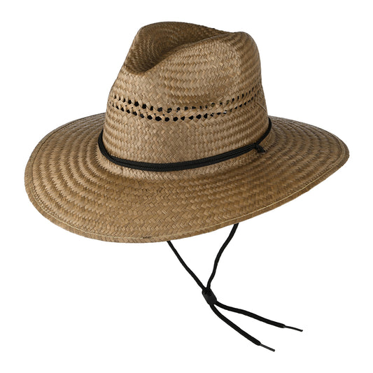 Chapeau Lifeguard en Paille de Palmier marron clair DORFMAN PACIFIC