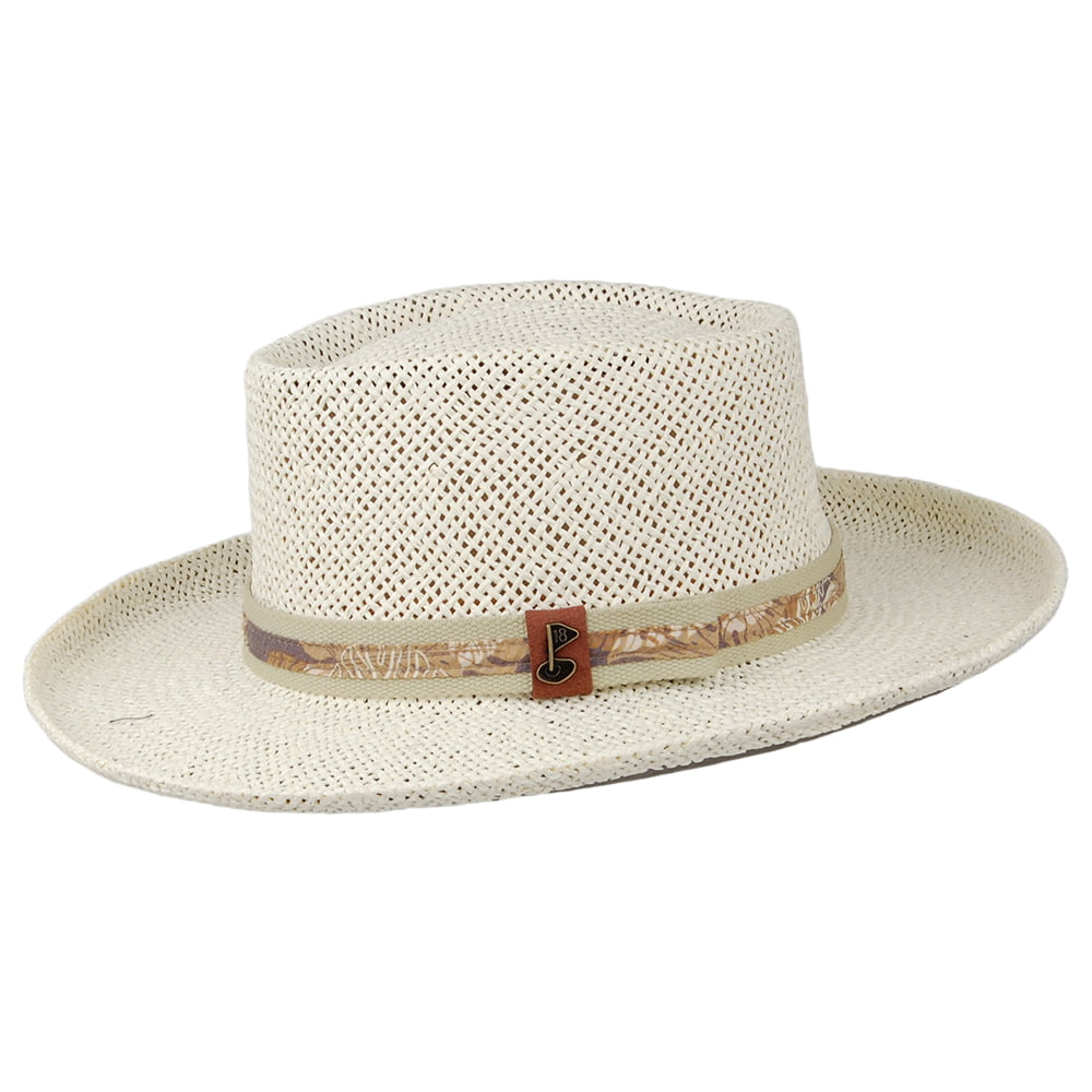 Chapeau Gambler de Golf en Paille naturel SCALA