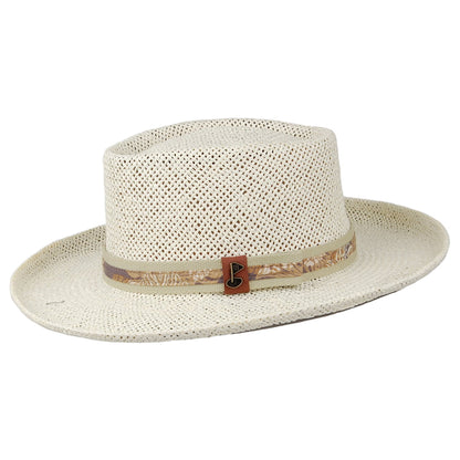 Chapeau Gambler de Golf en Paille naturel SCALA