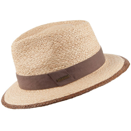 Chapeau Fedora en Raphia Teadrop naturel STETSON