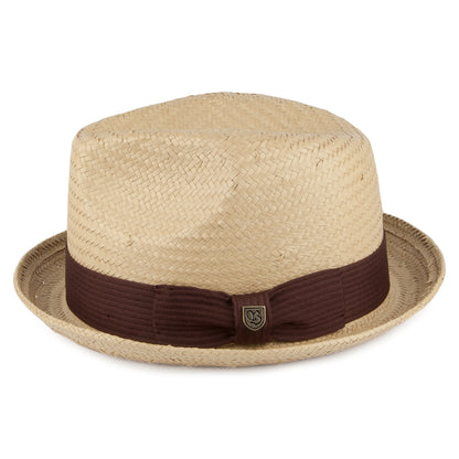 Chapeau Trilby en Paille Castor naturel-marron BRIXTON