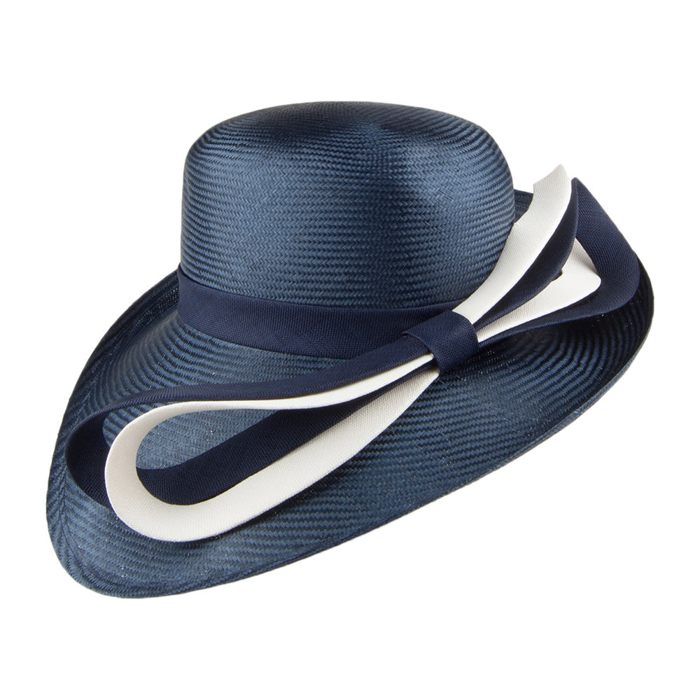 Chapeau de Mariage Ava bleu marine-blanc WHITELEY