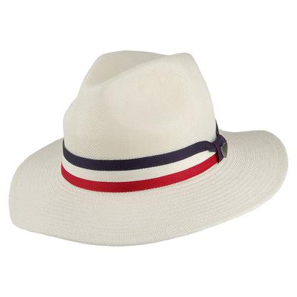 Chapeau Fedora Safari avec Bandeau à Rayures ivoire DORFMAN PACIFIC