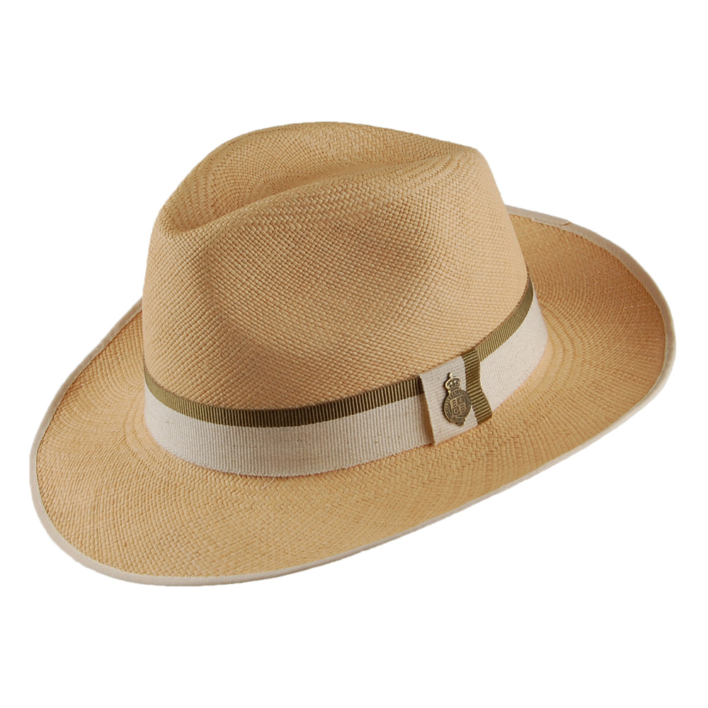 Chapeau Fedora Panama Preset Bandeau Rebord Khaki Classic naturel CHRISTYS