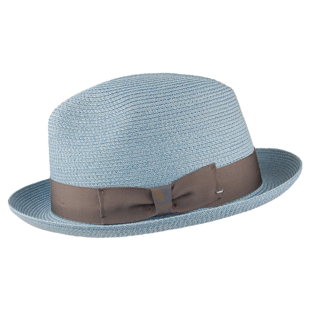 Chapeau Trilby Boss bleu fumée SIGNES