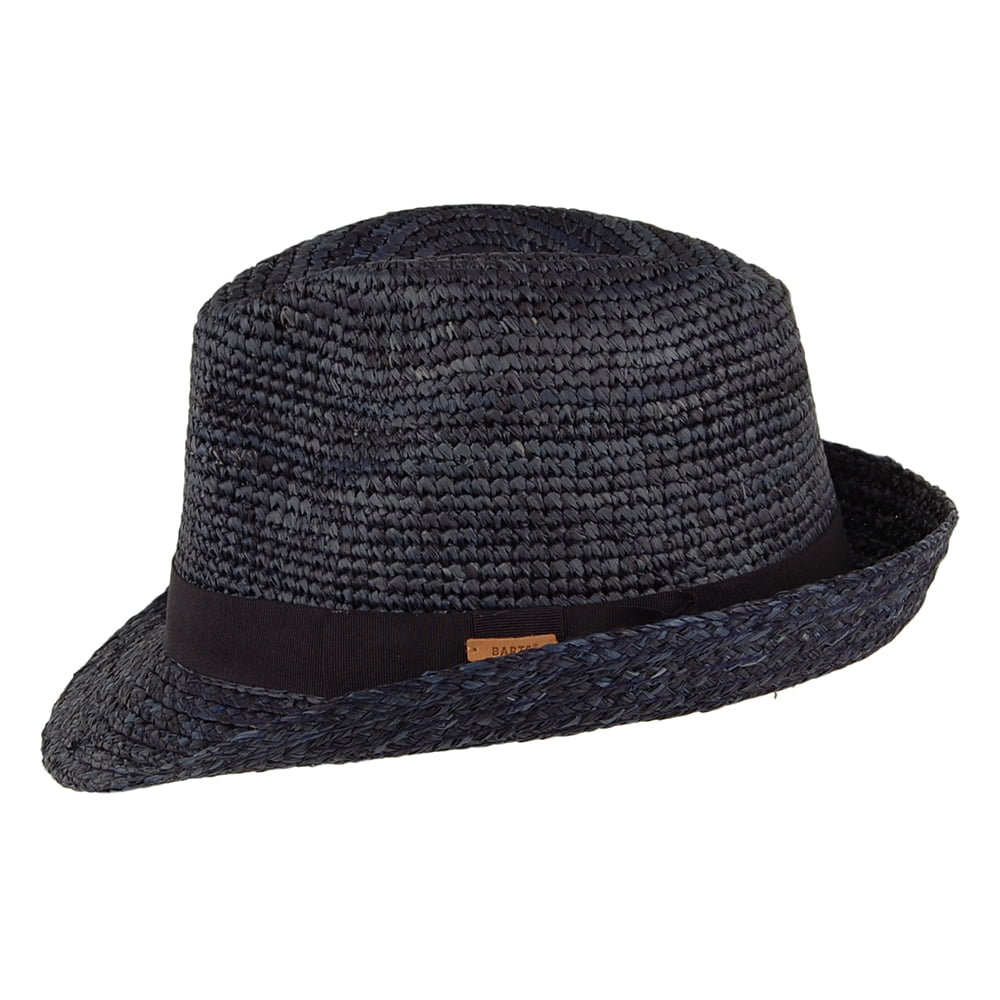 Chapeau Trilby en Paille Sedad bleu marine BARTS