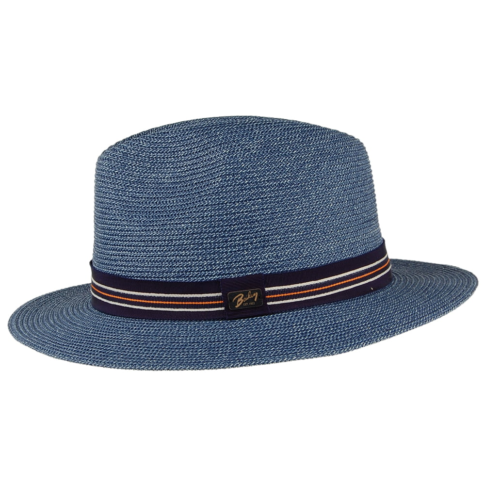 Chapeau Fedora Hester bleu marine chiné BAILEY