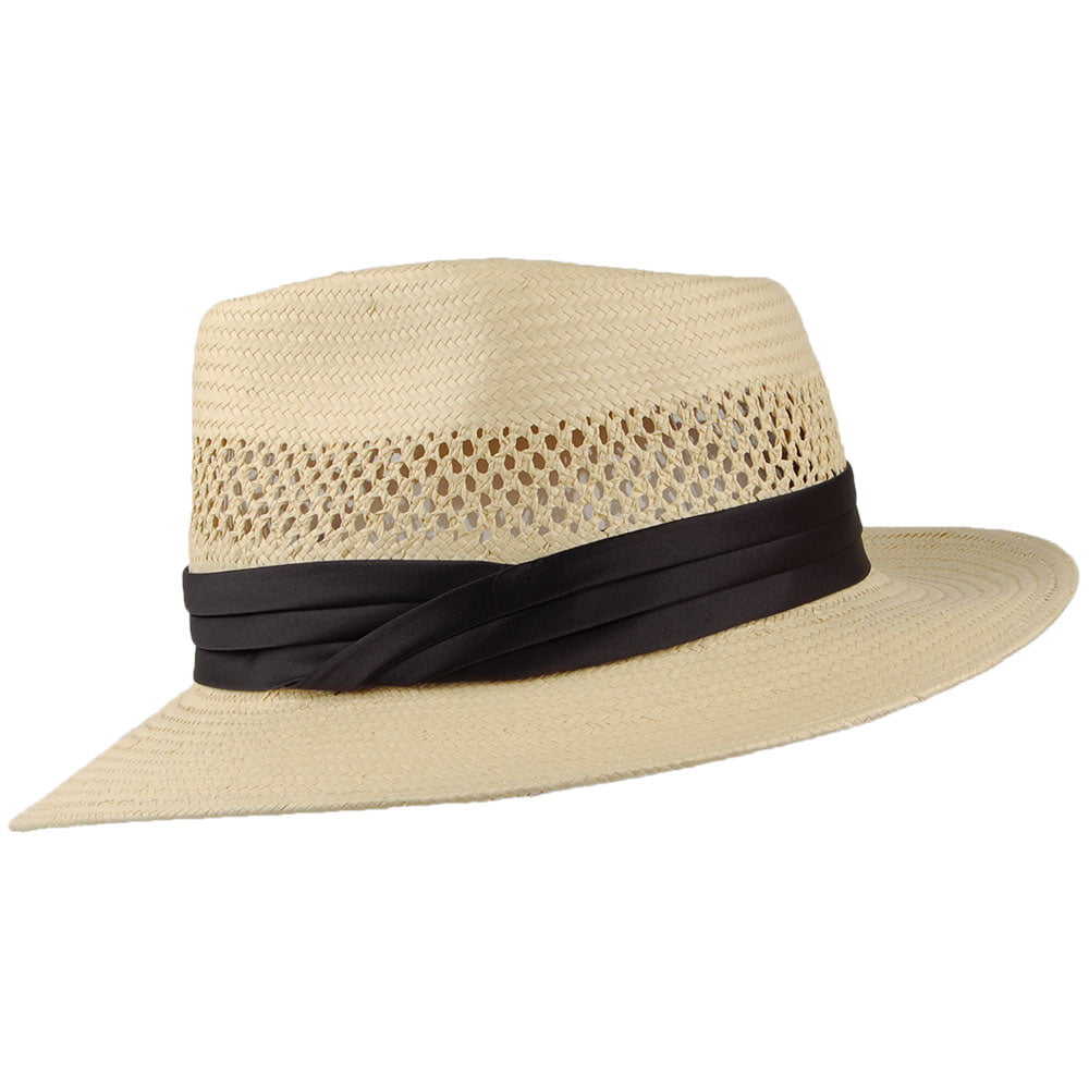 Chapeau Fedora en Paille Goodman naturel BRIXTON