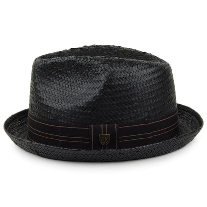 Chapeau Trilby en Paille Castor noir-beige sable BRIXTON