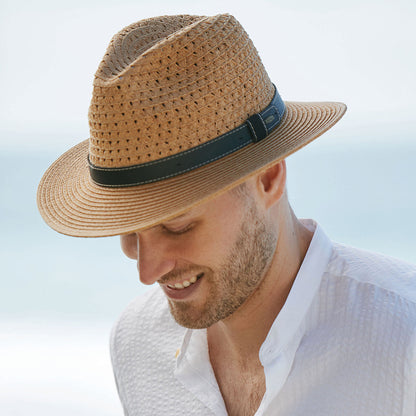 Chapeau Fedora Safari en Papier Tressé thé SCALA