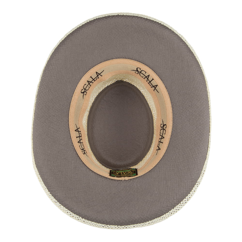 Chapeau Gambler de Golf en Paille naturel-bleu SCALA