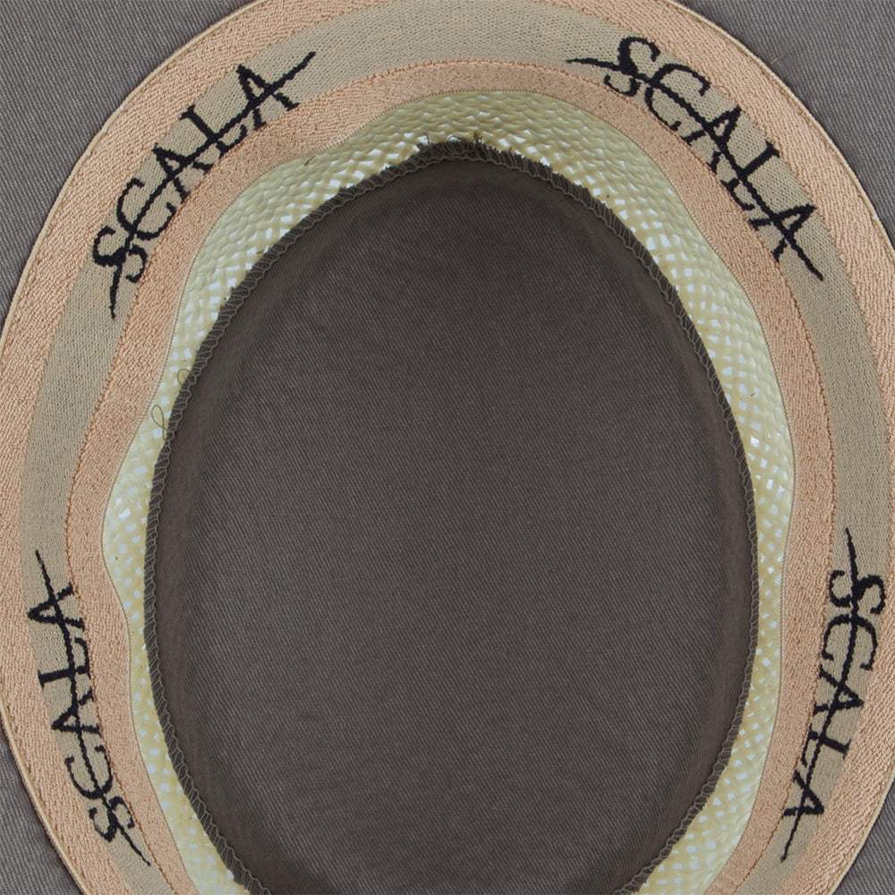 Chapeau Gambler de Golf en Paille naturel-bleu SCALA