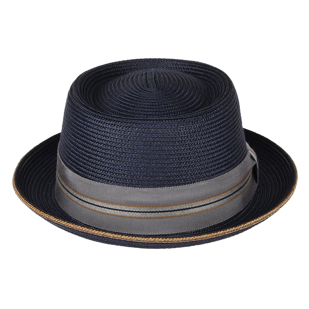 Chapeau Pork Pie Carver bleu marine BAILEY
