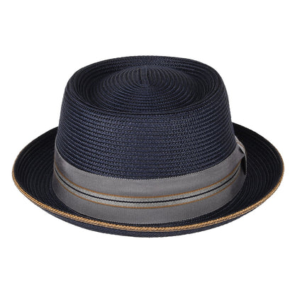 Chapeau Pork Pie Carver bleu marine BAILEY