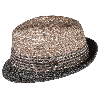 Chapeau Trilby en Paille Toyo Hooper anthracite BAILEY
