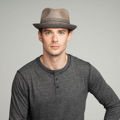 Chapeau Trilby en Paille Toyo Hooper anthracite BAILEY