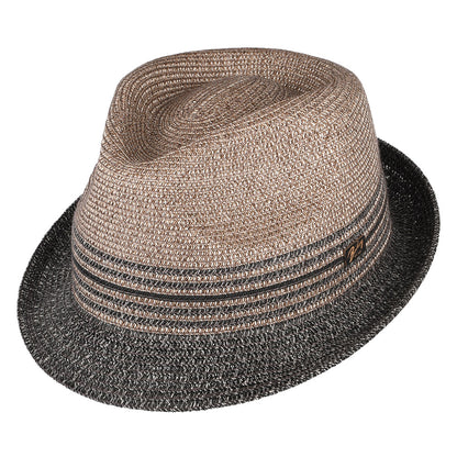 Chapeau Trilby en Paille Toyo Hooper anthracite BAILEY