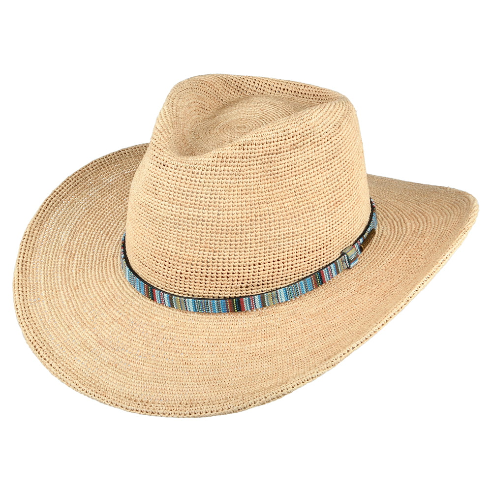 Chapeau de Cowboy en Raphia Crocheté naturel STETSON