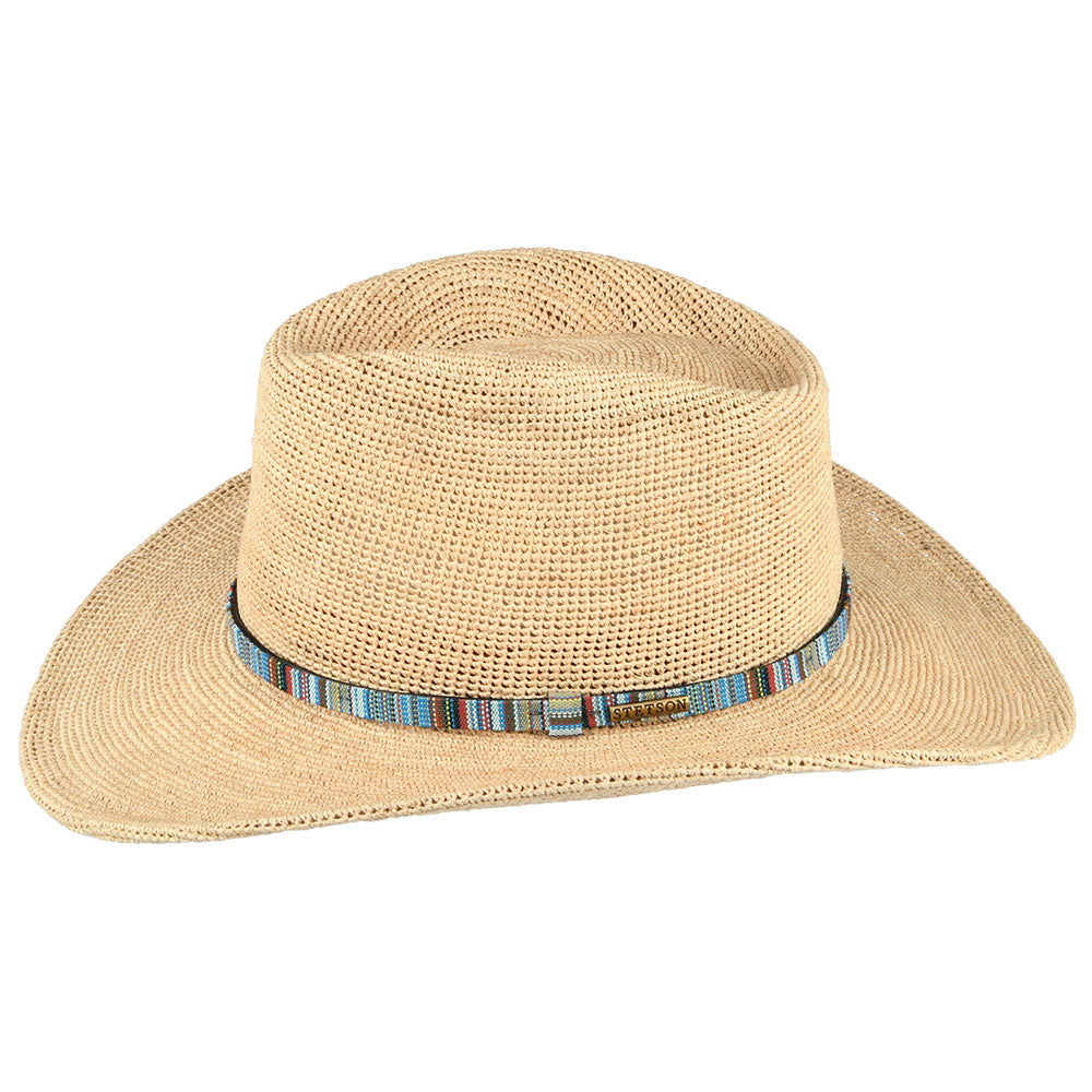 Chapeau de Cowboy en Raphia Crocheté naturel STETSON