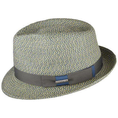 Chapeau Trilby en Paille Toyo Fairbanks mélange de bleus STETSON