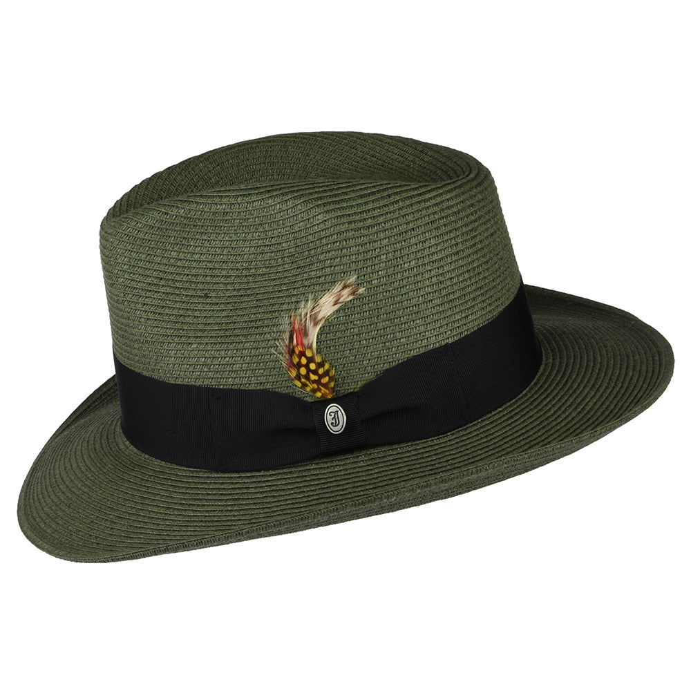 Chapeau Fedora Été en Paille Summer C- Crown olive JAXON & JAMES