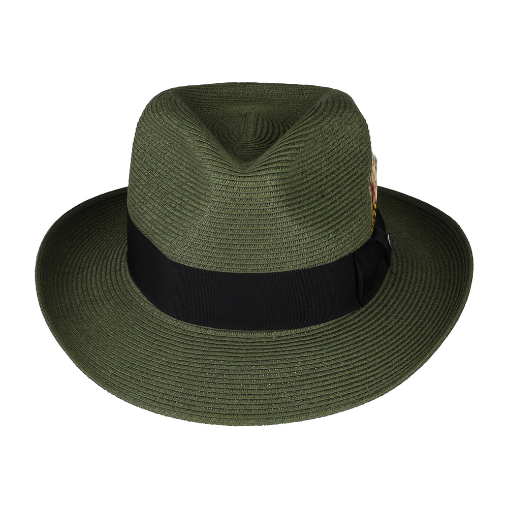Chapeau Fedora Été en Paille Summer C- Crown olive JAXON & JAMES