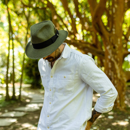 Chapeau Fedora Été en Paille Summer C- Crown olive JAXON & JAMES