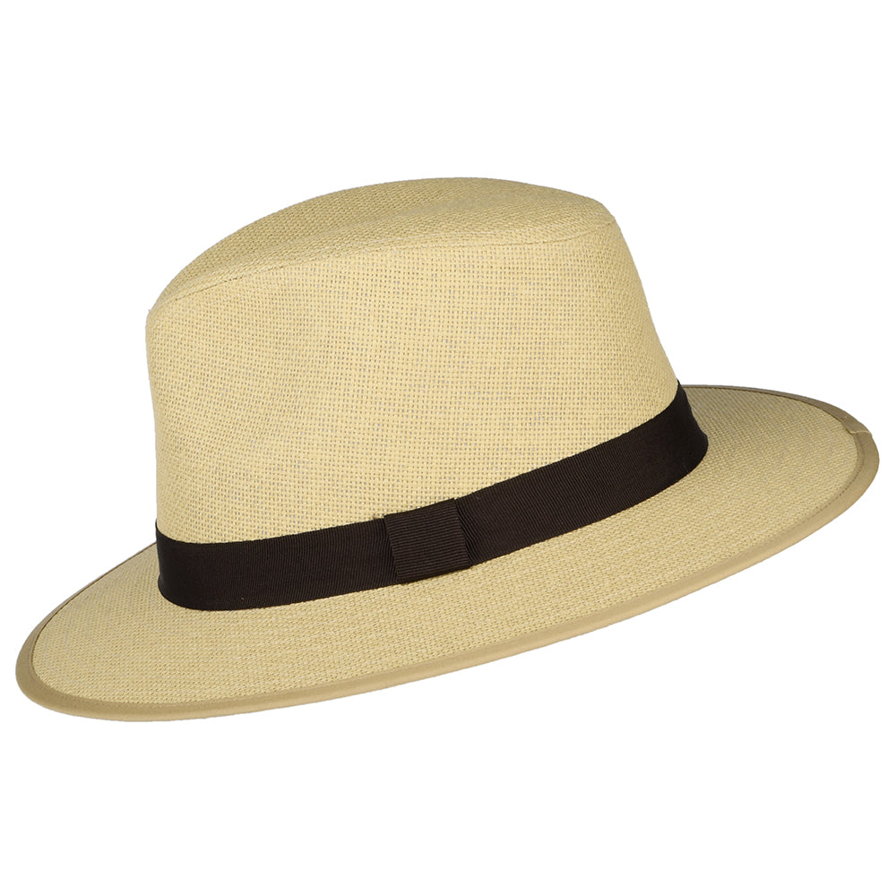 Chapeau Fedora Safari en Paille Toyo beige sable FAILSWORTH