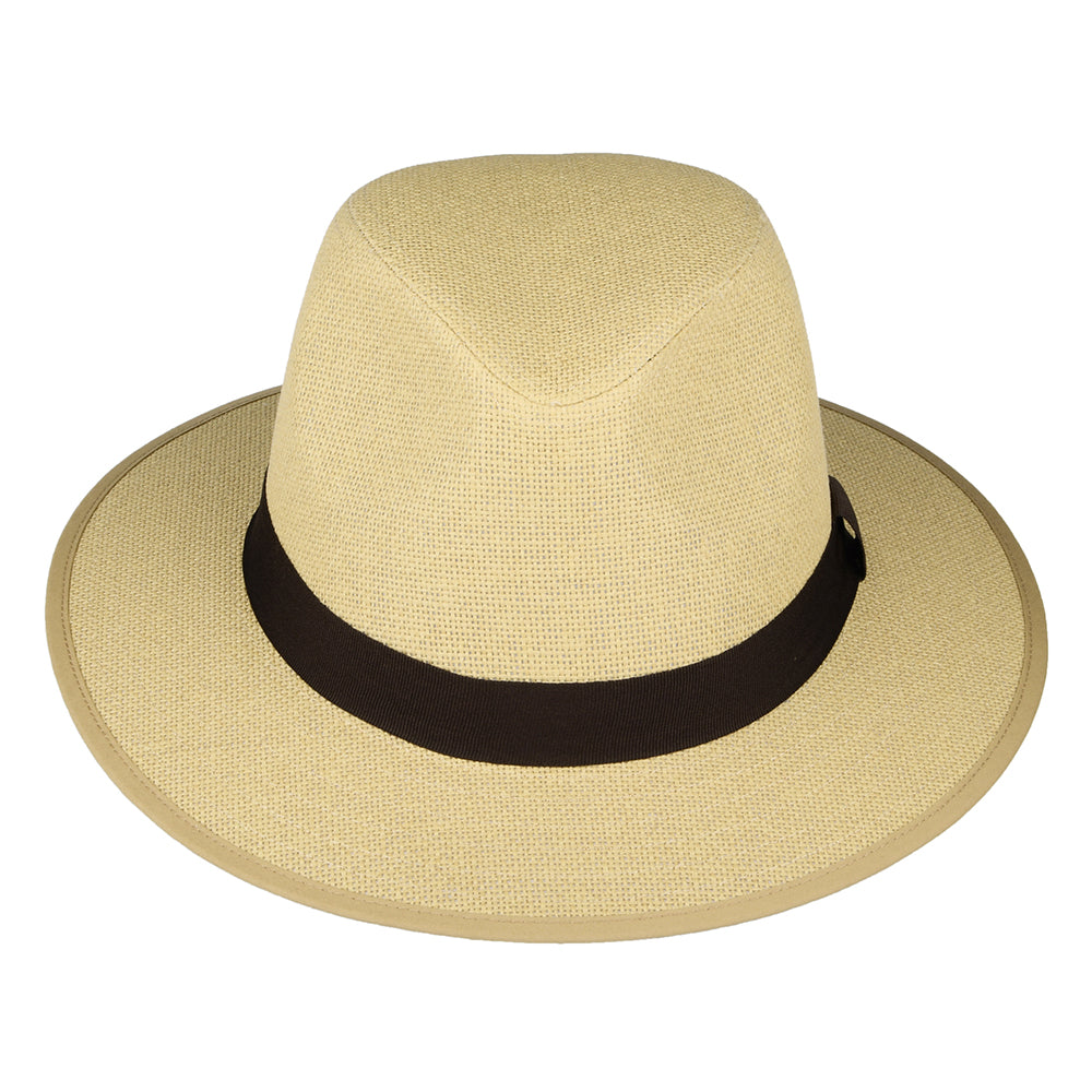 Chapeau Fedora Safari en Paille Toyo beige sable FAILSWORTH