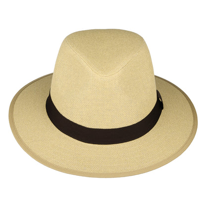Chapeau Fedora Safari en Paille Toyo beige sable FAILSWORTH