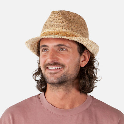 Chapeau Trilby en Raphia Brisbane blé BARTS