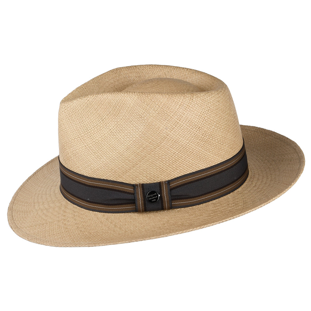 Chapeau Fedora Panama Teardrop beige sable CITY SPORT
