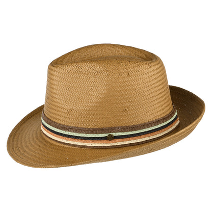 Chapeau Fedora en Paille Toyo Monaco tabac FAILSWORTH